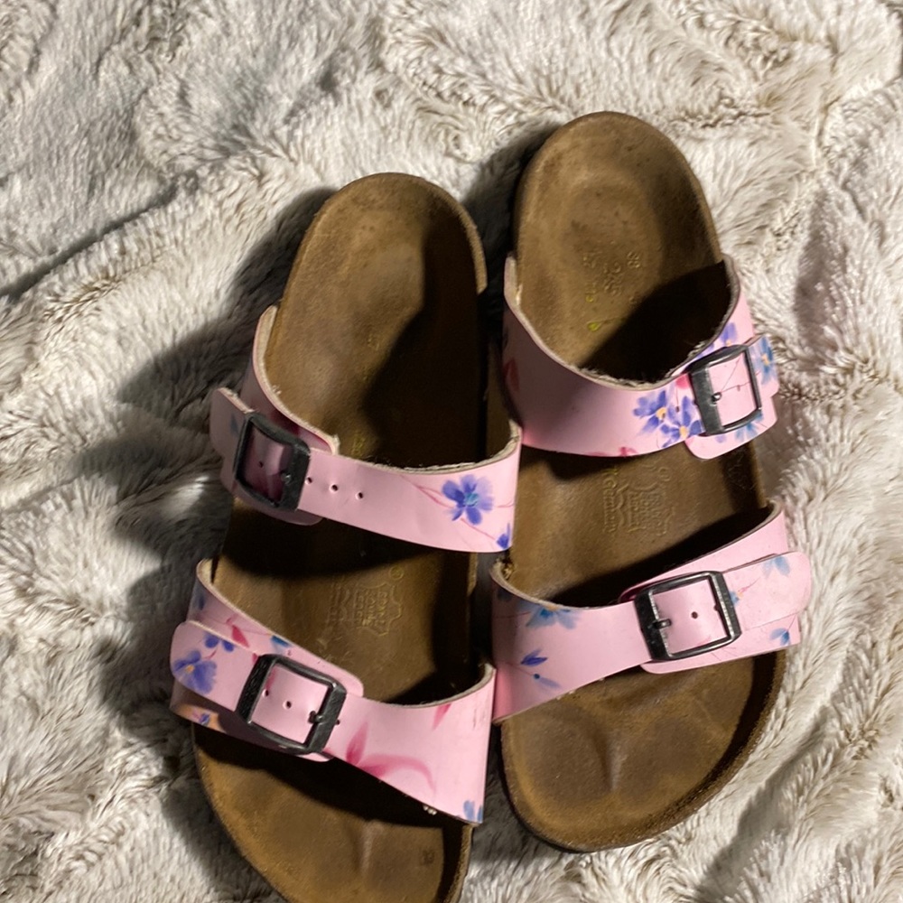 Birkenstocks. .flowers. Great shape. Vintage.